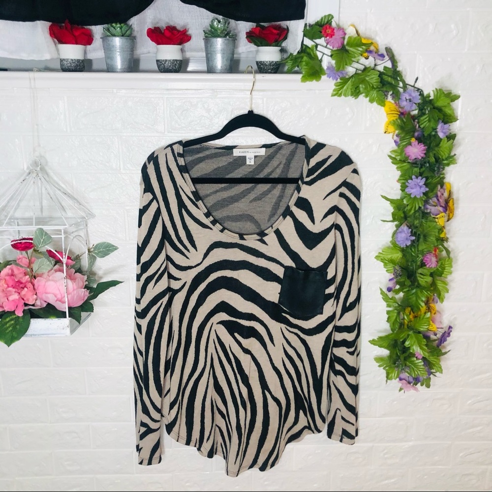 !🌼3/$30🌼Karen Kane Printed Pocket Blouse XL
